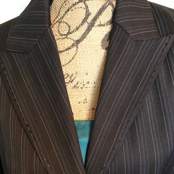 Stripe jacket w/matching pant & pic stitching - Picture 2 of 5